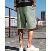 economico Pantaloncini casual-Per uomo Pantaloncini Pantaloncini estivi Pantaloncini casual Tasche A cordoncino Vita elastica Collage Comfort Traspirante Breve Esterno Da mare Sport Informale Nero Blu