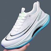 preiswerte Sneaker für Herren-weiß-blaue sportliche Lauf-Sneaker für Herren mit leichtem Design und gepolsterter Sohle – atmungsaktive Sportschuhe für einen aktiven Lebensstil und Fitness