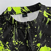 tanie Męskie zestawy odzieżowe-Męskie Koszulka z szortami na rower Krótki rękaw Kolarstwo górskie Kolarstwie szosowym Lato Wiosna Jesień Czarny Biały Pomarańczowy Graffiti Rower Suwak przedni Odvádí pot Wygodny Oddychający Spandeks