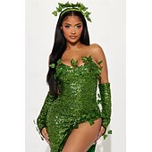 cheap Women's Costumes-Carnival Costume Dress Poison Ivy Sexy Costume Adults' Women's Halloween Carnival Mardi Gras Carnival Party Dress Up