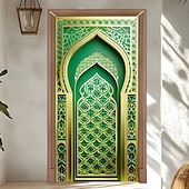 billige Ferievev-Ramadan Mubarak Dørdekorasjoner Dørdeksler Dør Teppe Dørgardin Dekorasjon Bakgrunn Innendørs/Utendørs Dørbanner Frontdør Gårdsbruk