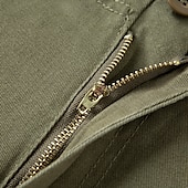 preiswerte Klassiker-Herren Cargo Shorts Kurze Hosen Shorts Kurze Hosen Sommer-Shorts Knopf Multi Pocket Glatt Komfort tragbar Knielänge Outdoor Sport Täglich Modisch Brautkleider schlicht Schwarz Khaki