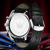 cheap Quartz Watches-New Olevs Men&#039;S Business Watch Chronograph Calendar 24-Hour Indicator Multi-Functional Quartz Watch Fashion Trend Waterproof Sports Watch