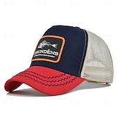 preiswerte Baseballkappe für Herren-Herren Cap Basecap Sonnenhut Kappe Mesh-Kappe Schwarz Blau Baumwolle Einstellbar Modisch Freizeitskleidung Festival Fische Lässig / Alltäglich
