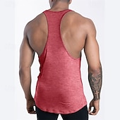 preiswerte Fitness Tank-Tops-Herren Tank Top Weste Unterhemd Ärmelloses Shirt Ärmellos U-Ausschnitt Sommer Einfach Mode Designer Basic Urlaub Straße Ausgehen Schwarz Rosa Marineblau Top T-Shirt für Herren