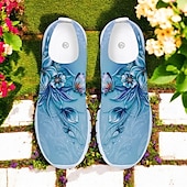 abordables Baskets femme-Baskets Flyknit à imprimé floral avec tige respirante, semelle légère et coupe confortable pour les promenades décontractées et les activités de plein air
