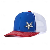 preiswerte Baseballkappe für Herren-Herren Cap Basecap Sonnenhut Kappe Mesh-Kappe Schwarz Rote Baumwolle Einstellbar Modisch Freizeitskleidung Festival Sterne Lässig / Alltäglich
