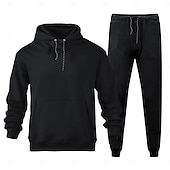 abordables sudaderas basicas hombre-Hombre Tracksuit Sudadera 2 Piezas Calle Primavera Manga Larga Mantiene abrigado Transpirable Dispersor de humedad Aptitud física Corriendo Entrenamiento activo Ropa de deporte Ropa de Deporte Azul