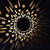 cheap Landscape Lights-1pc Outdoor Solar Iron Rice Grain Hollow-Shaped Landscape Light for Courtyard, Garden, Lawn, Path, Staircase, Interior Decoration