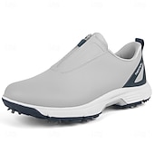preiswerte Herren Golfschuhe-weiße Golfschuhe für Herren mit Reißverschluss, atmungsaktivem Obermaterial und gepolsterter Sohle für Komfort und Leistung auf dem Platz