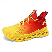 abordables Baskets-baskets de course vertes pour hommes avec tige en mesh et design léger – chaussures de sport respirantes et confortables pour le sport, les entraînements et les vêtements décontractés