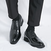 billige Formell-mørkebrune oxfordsko for menn - kunstskinn med krokodilleteksturpreging og perforeringsdetaljer, elegant formelt fottøy for menn, ideelt for bryllup, forretninger og spesielle anledninger