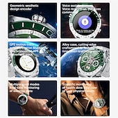 abordables Relojes inteligentes-Reloj inteligente de 1 pulgada smartwatch reloj de fitness reloj para correr Bluetooth compatible con Android iOS hombre impermeable manos libres rastreador de pasos caja de reloj de 40mm IP 67