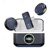 cheap Microphones-New Q81 wireless lapel clip microphone one to two with charging case Douyin live broadcast intelligent noise reduction wireless mini