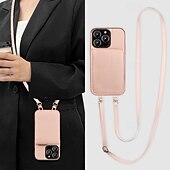 economico Cover per iPhone-telefono Custodia Per iPhone 16 15 14 Pro Max Plus 13 Pro Max Copertura Posteriore con Supporto Magnetico con Cordino Retrò Placcatura Pelle PU