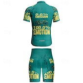 economico Set di abbigliamento da uomo-Per uomo Maglia da ciclismo con pantaloncini Manica Corta Mountain Bike MTB Ciclismo su strada Estate Primavera Autunno Nero Rosa Rosso A righe Lettere &amp; Numeri Bicicletta Cerniera Frontale