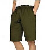 cheap Sweat Shorts-Men&#039;s Sweat Shorts Summer Shorts Casual Shorts Pocket Drawstring Elastic Waist Plain Comfort Short Party Daily Fashion Classic Style White Wine Micro-elastic