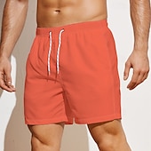 お買い得  男性用水泳パンツ-男性用 ボードショーツ スイムショーツ スイムトランク カラーブロック 平織り 速乾性 高通気性 ドローストリング 弾性ウエスト バケーション ビーチ ハワイアン カジュアル ダークレッド ネイビーブルー
