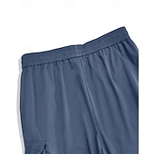 baratos Calças Cargo-Homens Calças Cargo Calças Com Cordão Cintura elástica Bolso multi Tecido Vestível Diário Ao ar livre Acampar e Caminhar Moda Clássico Azul Verde Claro