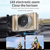 お買い得  カメラ＆撮影-レトロファッション 64 メガピクセル デジタルカメラ 4k HD CMOS レンズ HD 広角撮影カメラ オプションの角度レンズ