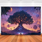 Недорогие Дерево жизни гобелен-Гобелен с мандалой Древо Жизни настенное искусство большой гобелен фреска декор фотографический фон плед занавеска для дома спальни и гостиной