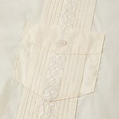 abordables Chemises élite-Homme Chemise Chemise Guayabera Jaune clair Noir Blanche Vert Claire Rose Claire Manche Courte Col Rabattu École Performance Broderie Vêtement Tenue Élégant Vacances ancien Neutre