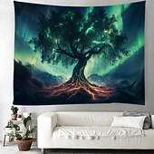Недорогие Дерево жизни гобелен-Гобелен с мандалой Древо Жизни настенное искусство большой гобелен фреска декор фотографический фон плед занавеска для дома спальни и гостиной