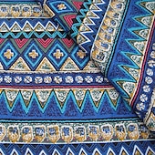baratos Feriado-Homens Calças de linho Calças Calça verão Cintura elástica Com Cordão Perna reta Geométrica Conforto Respirável Comprimento total Casual Diário Feriado Férias Vintage Preto Branco