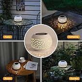 cheap Landscape Lights-1pc Outdoor Solar Iron Rice Grain Hollow-Shaped Landscape Light for Courtyard, Garden, Lawn, Path, Staircase, Interior Decoration