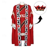 levne Pánské kostýmy-Alice in Wonderland Pohádka Srdcový král Cosplay kostým Úbory cosplay Filmové kostýmy for Pánské Dospělé Plesová maškaráda Výkon Večírek