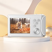 abordables Cámara y fotografía-Cámara de vídeo digital compacta de bolsillo para cine, con enfoque automático, 64 MP, 4K, detección de rostros, zoom de 18x de 2,4 pulgadas, batería recargable de 650 mAh