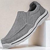 levne Pánské nazouváky a mokasíny-pánské ležérní slip-on tenisky – pohodlné plátěné boty s lehkou podrážkou pro outdoorové aktivity, denní nošení i dovolenou