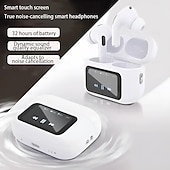 preiswerte TWS Echte kabellose Kopfhörer-Bluetooth 5.4 drahtlose Ohrhörer LCD Farbdisplay ANC Geräuschunterdrückung TWS Sportkopfhörer