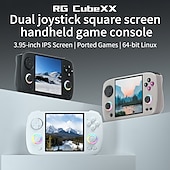 baratos Consoles de Jogos-console de jogos portátil rg cubexx tela 3,95&#039;&#039;ips sistema linux saída de vídeo leitor de e-book wiliwili console multifuncional