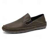 abordables Chaussures sans lacets &amp; mocassins-Mocassins en similicuir pour hommes – chaussures décontractées confortables avec côtés élastiques pour un usage quotidien et des activités de plein air