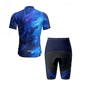 halpa Miesten vaatesarjat-Miesten Pyöräily jersey ja shortsit Lyhythihainen Maastopyöräily Maantiepyöräily Musta Keltainen Punastuvan vaaleanpunainen Kaltevuus Pyörä Spandex Urheilu Kaltevuus Vaatetus