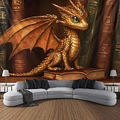 billiga djurgobelänger-Magisk klass Drakhängande Tapestry Väggkonst Stort Tapestry Mural Dekor Fotografik Bakgrund Filt Gardin Hem Sovrum Vardagsrum Dekoration
