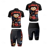 Недорогие Комплекты мужской одежды-Муж. Велокофты и велошорты Мультипликация С короткими рукавами Велоспорт Наборы одежды с 3 задними карманами Горные велосипеды Шоссейные велосипеды