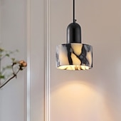 baratos Luzes da ilha-Dekum luminária pendente de mármore design de ilha luz pendente e27 cordão luz pendente ajustável para restaurante de cabeceira 85-265v