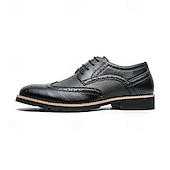 levne Formální-pánské hnědé brogue boty s robustní podrážkou, klasický šněrovací design, ležérní styl pro outdoorové i každodenní nošení