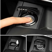 preiswerte Anhänger &amp; Ornamente fürs Auto-Kohlefaser Auto Motor Start Stop Schalter Knopfabdeckung Zündung Kratzschutz dekoratives Auto Autozubehör Interieur Auto-Styling