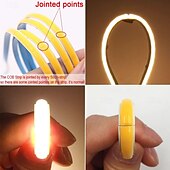 abordables Bandes lumineuses à brancher-Bande lumineuse LED COB 24 V 4-10 m ultra étroite 5 mm 3000 K 4000 K 6000 K CRI90 sans zone sombre, ruban LED flexible et découpable à intensité variable, convient pour la décoration intérieure de
