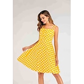 preiswerte Kleider-Retro Vintage 1950er Kleid Swing-Kleid Übergröße Tupfen Damen Karneval Maskerade Alltagskleidung Junggesellinnenabschiedsparty Erwachsene Kleid Abschlussballkleider