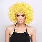 economico Parrucche trendy sintetiche-Parrucche sintetiche Yaki liscia Con frangia A macchina Parrucca Corto Oro chiaro Violetto Marrone chiaro Marrone scuro A1 Capelli sintetici Per uomo Biondo