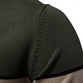 voordelige Heren Elite Polo-Voor heren Polo Gebreide polo Formeel Werk Meeuwenhalsband Korte mouw Kleurenblok Lapwerk Zomer Marineblauw Khaki Leger Groen Polo