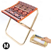 cheap Camping Furniture-1Pc Outdoor Folding Stool Collapsible Stool Made of 7075 Aluminum Alloy Lightweight Portable Camping Seat for Hiking Fishing Travel