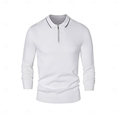 billiga Herrarnas Elite Tröjor &amp; Koftor-herr linne siden bomull kvarts dragkedja tröja stickad halv dragkedja stickat elegant hem vardagskläder kläder höst vinter svart vit s m l