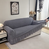 cheap Sofa Cover-Elastic Jacquard Fabric Sofa Cover Stretch Couch Cover Sectional L Shape Sofa Slipcover Corner Case for Living Room 1/2/3/4 Seat