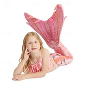 abordables Maillot de bain sirène-Enfants Fille Maillots de bain sirène Maillot de bain Vacances Plage Balance Vacances Tropique Maillots de bain 4 ans et + Eté Rose Claire Rose Claire