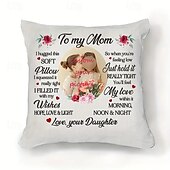 tanie Prezenty spersonalizowane-Personalizowana poszewka na poduszkę na Dzień Matki pomysł na prezent poszewka pamiątkowa poduszka idealny prezent personalizowane prezenty pamiątkowe od córki